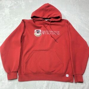 University of Winnipeg Hoodie Men's M Red Pullover Sweatshirt Manitoba Academia